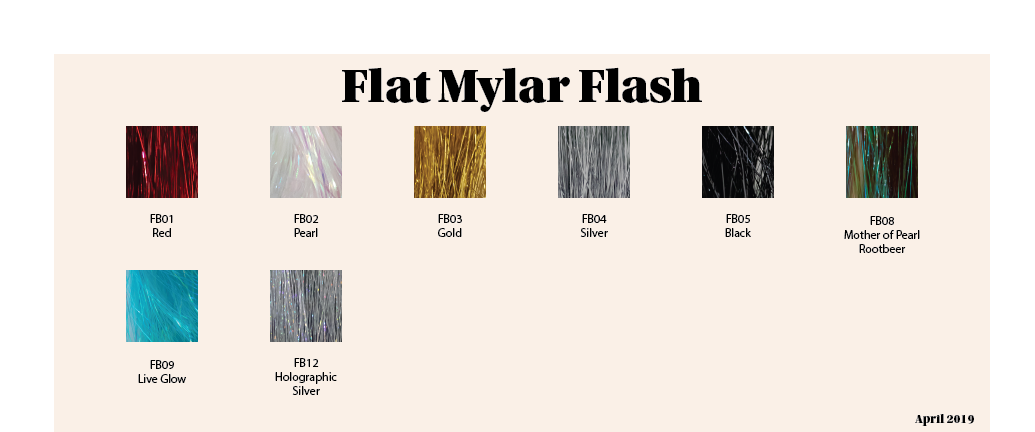 Flat Mylar Flash - SELECTED COLORS ONLY ON SALE